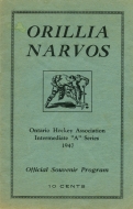 Orillia Narvos 1946-47 program cover
