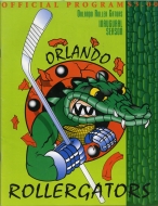 Orlando Rollergators 1994-95 program cover
