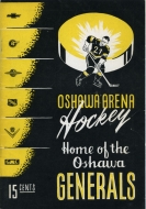 Oshawa Generals 1951-52 program cover