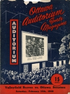 Ottawa Senators 1948-49 program cover
