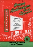 Ottawa Senators 1951-52 program cover