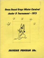 Owen Sound Greys 1972-73 program cover
