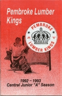 Pembroke Lumber Kings 1992-93 program cover