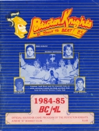 Penticton Knights 1984-85 program cover