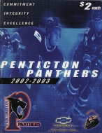 Penticton Panthers 2002-03 program cover