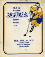 Peoria Blades 1978-79 program cover