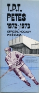 Peterborough Petes 1972-73 program cover