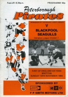 Peterborough Pirates 1984-85 program cover