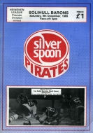 Peterborough Pirates 1989-90 program cover