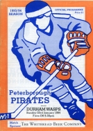 Peterborough Pirates 1993-94 program cover