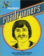 Phoenix Roadrunners 1977-78 program cover