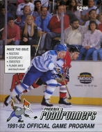 Phoenix Roadrunners 1991-92 program cover