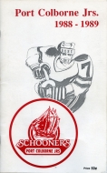 Port Colborne Schooners 1988-89 program cover