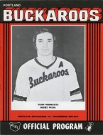 Portland Buckaroos 1974-75 program cover