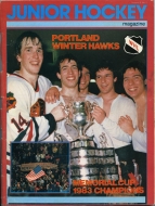 Portland Winterhawks 1983-84 program cover