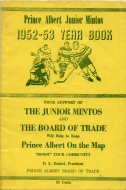Prince Albert Mintos 1952-53 program cover