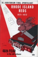 Rhode Island Reds 1971-72 program cover