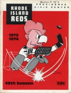 Rhode Island Reds 1973-74 program cover