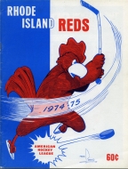 Rhode Island Reds 1974-75 program cover