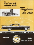 Quebec Aces 1958-59 program cover