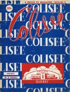Quebec Citadelles 1953-54 program cover