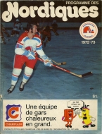 Quebec Nordiques 1972-73 program cover