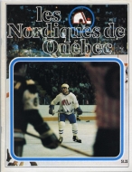 Quebec Nordiques 1976-77 program cover
