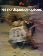 Quebec Nordiques 1977-78 program cover