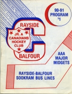 Rayside-Balfour Canadians 1990-91 program cover