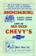 Red Deer Chevy's 1965-66 program cover