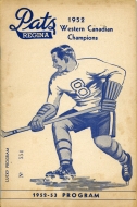 Regina Pats 1952-53 program cover
