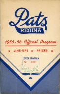 Regina Pats 1955-56 program cover