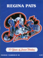 Regina Pats 1987-88 program cover