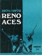 Reno Aces 1971-72 program cover