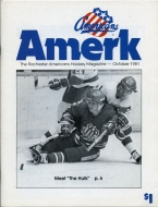 Rochester Americans 1981-82 program cover