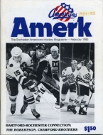 Rochester Americans 1984-85 program cover