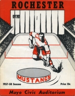 Rochester Mustangs 1957-58 program cover