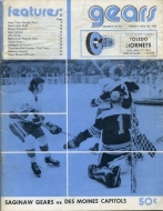 Saginaw Gears 1973-74 program cover