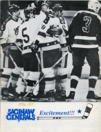 Saginaw Generals 1986-87 program cover