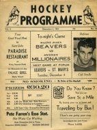 Saint John Beavers 1951-52 program cover