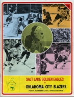 Salt Lake Golden Eagles 1974-75 program cover