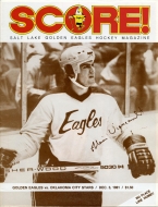 Salt Lake Golden Eagles 1981-82 program cover