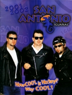 San Antonio Iguanas 2001-02 program cover
