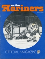San Diego Mariners 1975-76 program cover