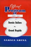 Sarnia Sailors 1950-51 program cover