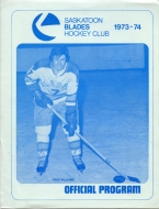Saskatoon Blades 1973-74 program cover