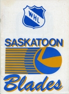 Saskatoon Blades 1984-85 program cover