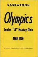Saskatoon Olympics 1969-70 program cover
