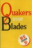 Saskatoon Quakers 1966-67 program cover