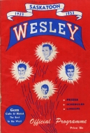 Saskatoon Wesleys 1952-53 program cover